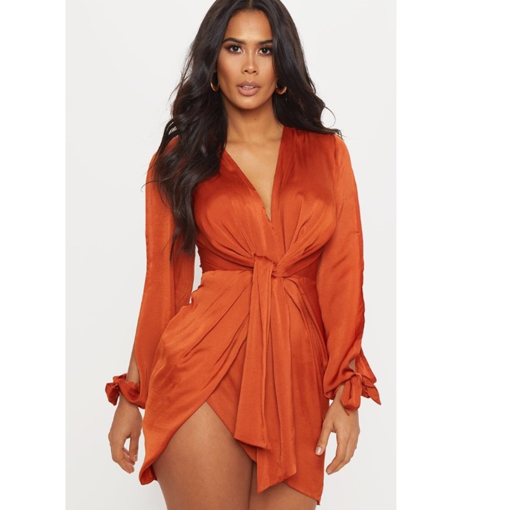 Rust Satin Dress | PLT | Accepting Offers!💕